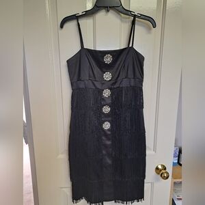 Black fringe dress